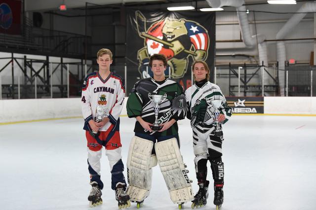 14u Skills Winners Jayden Mannisto - Fastest Matt Lynch - Goalie Ben Stewart - Sniper